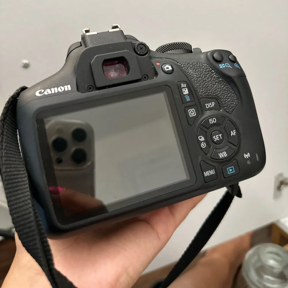 Canon - EOS Rebel T7 DSLR Video Camera with 18-55mm Lens - Black